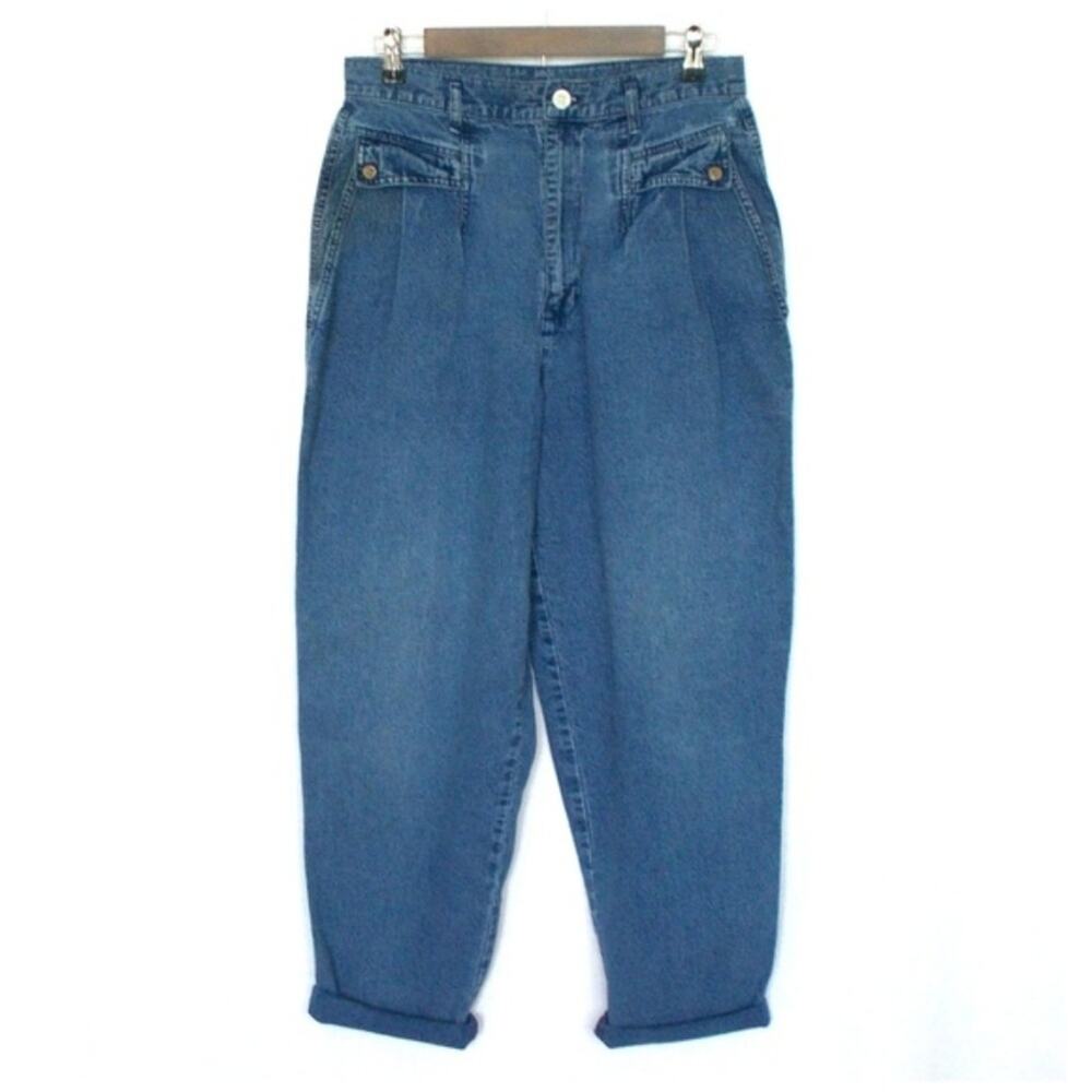 Vintage Dockers Pleated Front Hi Rise Mom Jeans Sz 29